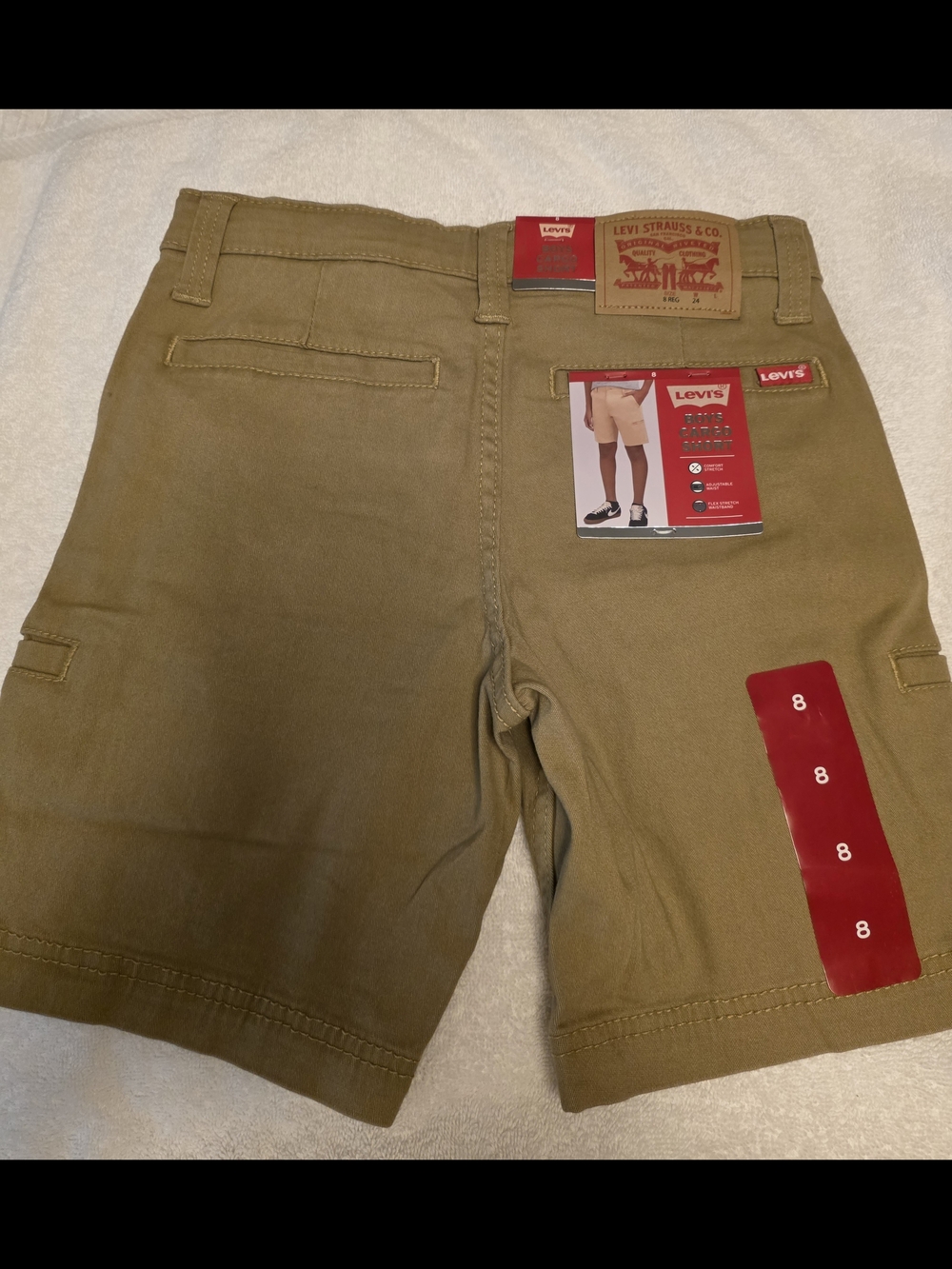 Levi's Boys Khaki Carpenter Shorts - Tan - Size 8